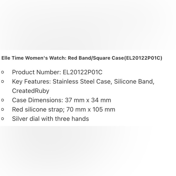 Elle red and silver watch see pics for full descriptions! Classy and elegant! - Picture 11 of 15